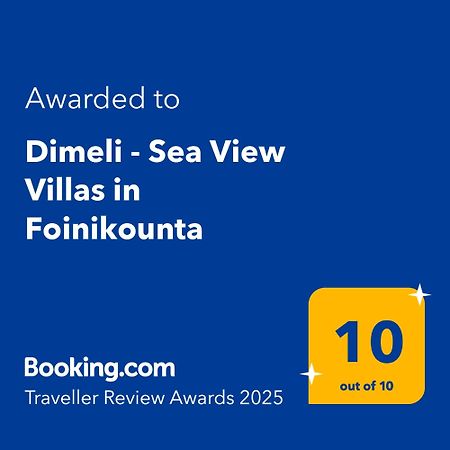 פיניקונטה Dimeli - Sea View Villas In Foinikounta מראה חיצוני תמונה